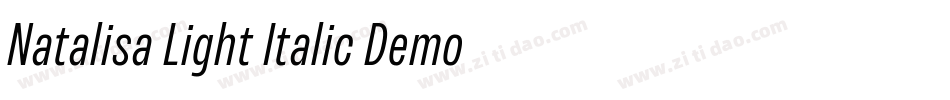 Natalisa Light Italic Demo字体转换